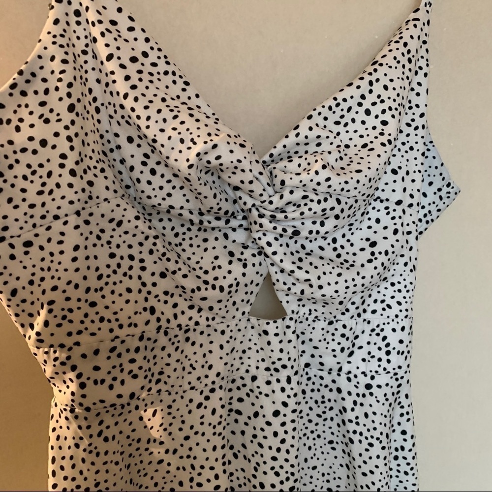 Shein White Polka Dot Mini Dress - Picture 5 of 6